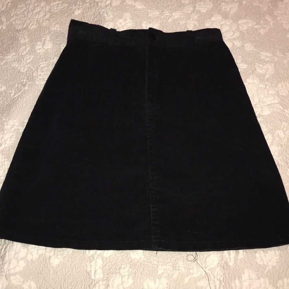 Black corduroy skirt